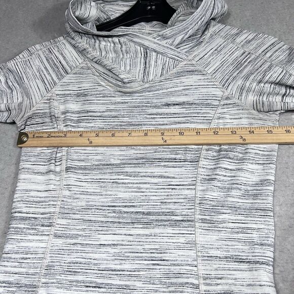 Lululemon Think Fast Hoodie Pullover 4 Space Dye Camo White Multi Silverspoon - Picture 6 of 13